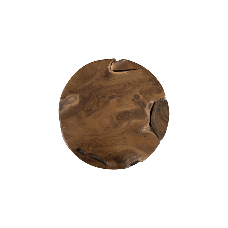 Chunk Teak Side Table Round