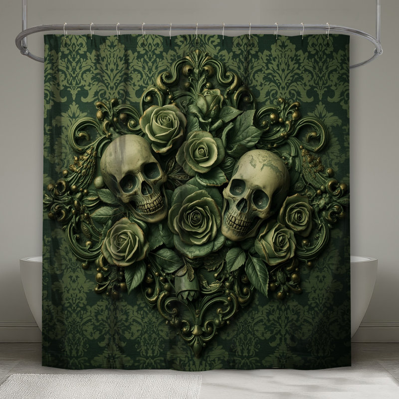 Rideaux de douche Skulls, L 70 po x H 72 po