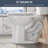 Two-Piece Elongated Ceramic Toilet, 1.28 GPF Single Flush, Universal Height, Soft Close Seat, 12-Inch Rough-In