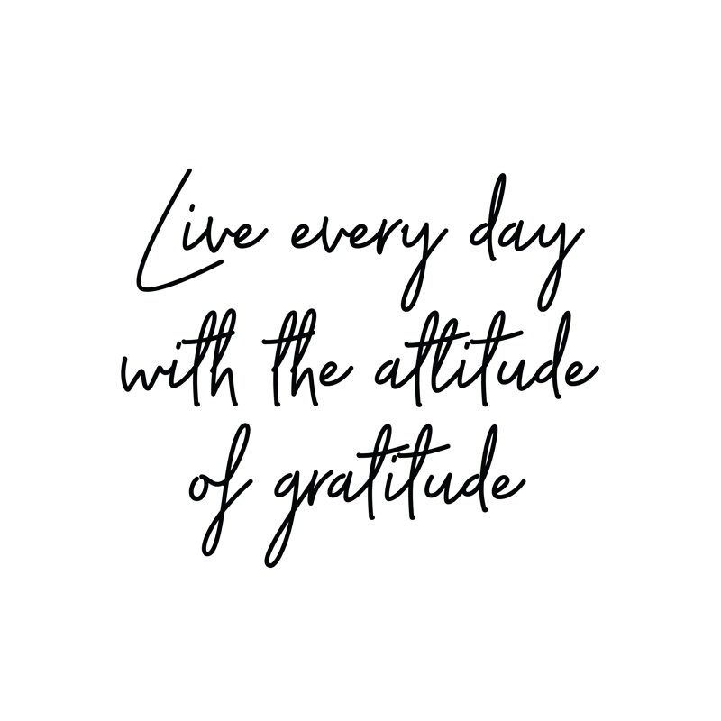 Attitude Or Gratitude - Wrapped Canvas Print, 122cm H x 122cm W x 3.8cm D