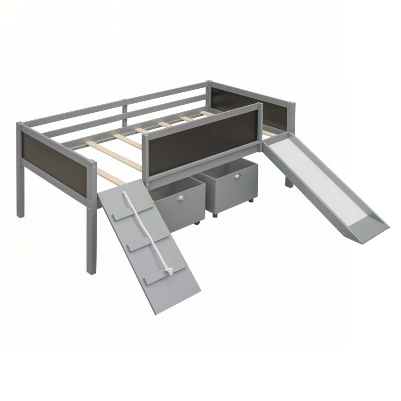 Livvi Platform Storage Bed, Gray