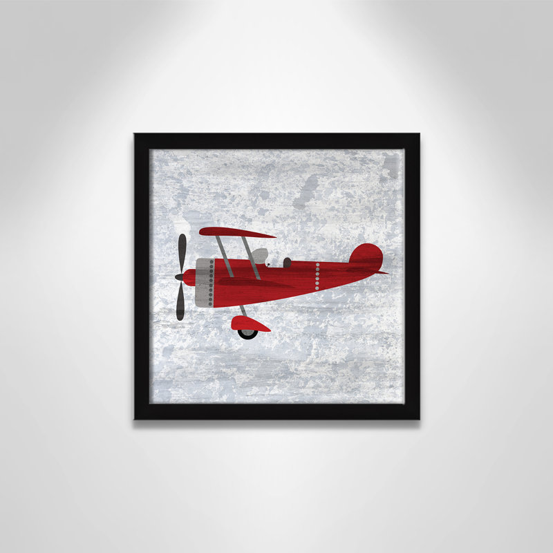 Impression sur papier rouge 2, H 12 po x l 12 po x P 1,18 po, Encadré de boîte noir