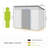 Metal Lean To Garden Shed, Outdoor Storage Shed, Garden Tool House With Double Sliding Doors-102844029-112014852