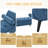 Upholstered Velvet Bench, End Of Bed Bench With 2 Pillows, Upholstered Button Tufted Ottoman,Footstool With Rolled Arms-1697247590