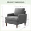 Fauteuil Clancy avec pieds en bois massif-129459920