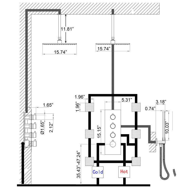 All-In-One Kit with Rough in-Valve