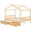 Lit double avec cadre de toit, lit plateforme, cadre de lit -764230216