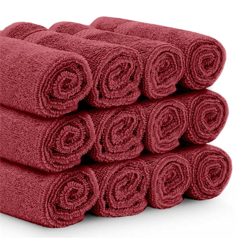 Essuie-mains 100% coton Aldene, Bourgogne