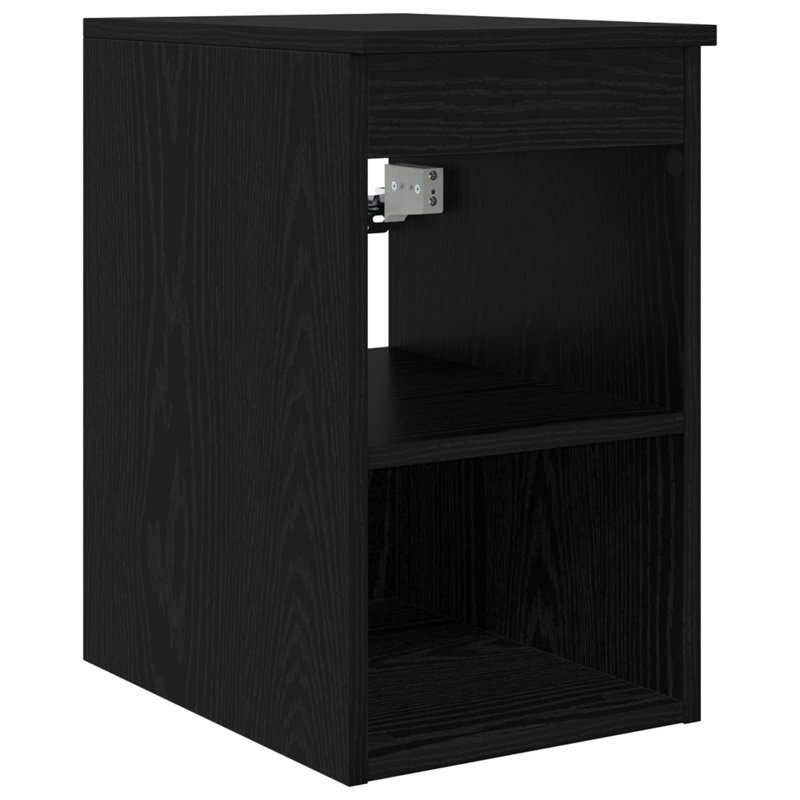Engineered Wood Bathroom Cabinet, 50cm H x 30cm W x 35cm D, Black Oak