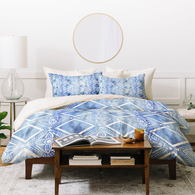 Eclectic Polyester Geometric Shapes Duvet Cover