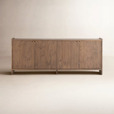 Loats 78" Wide Pine Solid Wood Sideboard by Birch Lane