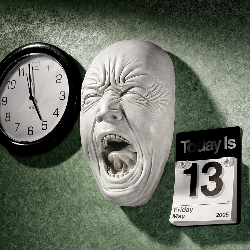 Décoration murale Screaming Simon, H 9,5 po x l 5 po x P 4 po, Pierre antique