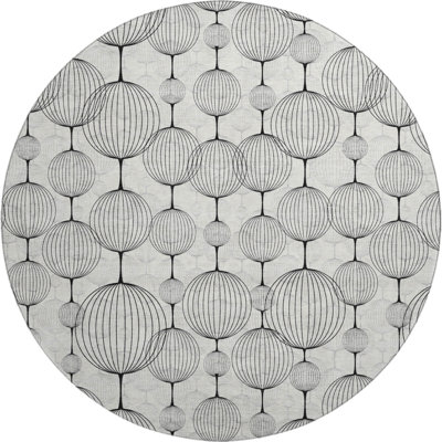 Premium Machine Washable Prisco Graphite Rug