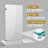 32'' X 68'' Black Hardware Frameless Fixed Shower Glass Panel – 3/8" Tempered Glass with Explosion-Proof Film Shower Screen