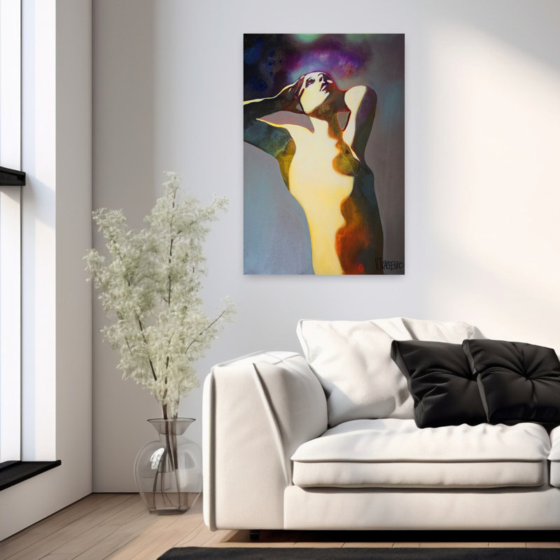 Art dramatique contemporain éthéré, H 36 po x l 24 po