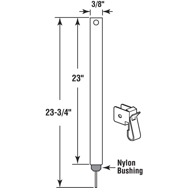 Prime-Line Spiral Balance, série FR, non inclinable, 3/8 po, roulement rouge, pince de bout (paquet simple)