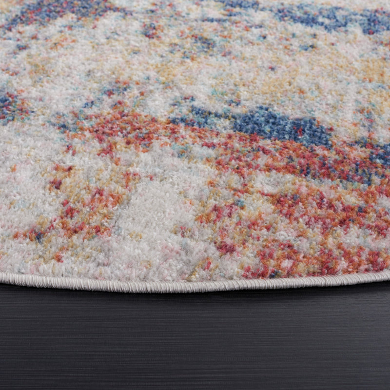 Phoenix 500 Performance Abstract Rug, Round 6'7"
