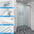 48'' W x 76'' H Frameless Shower Door Double Sliding Shower Door Tempered Glass Bathroom Shower Door-92618913