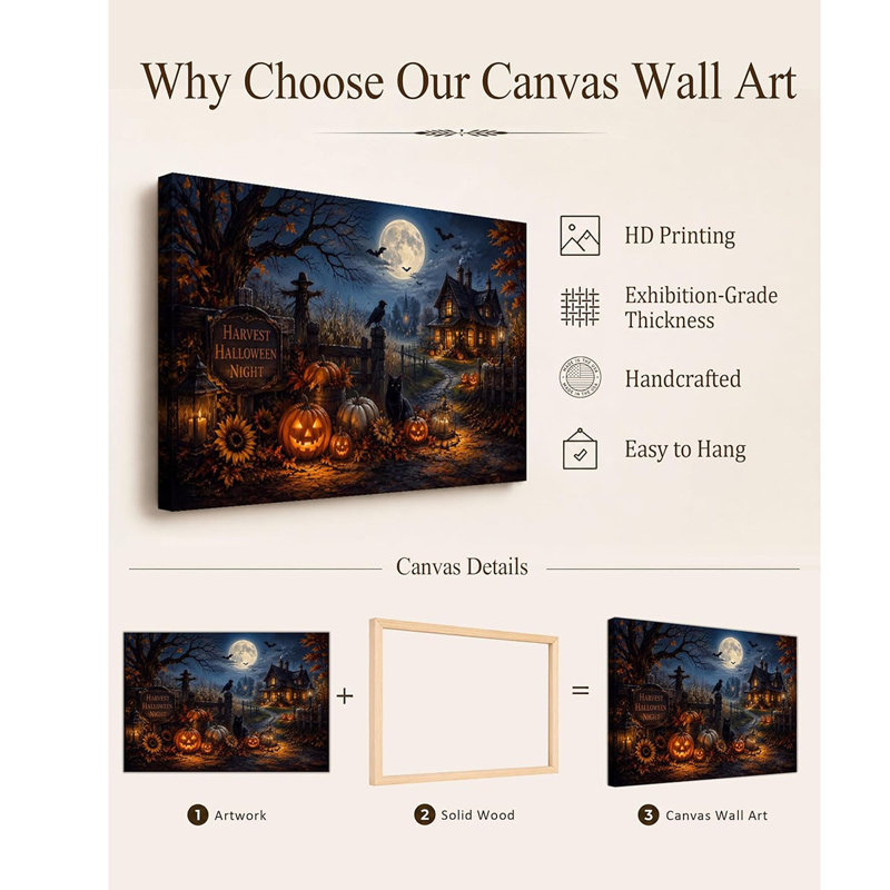 1 Piece Wrapped Canvas Wall Art, 60cm H x 90cm W