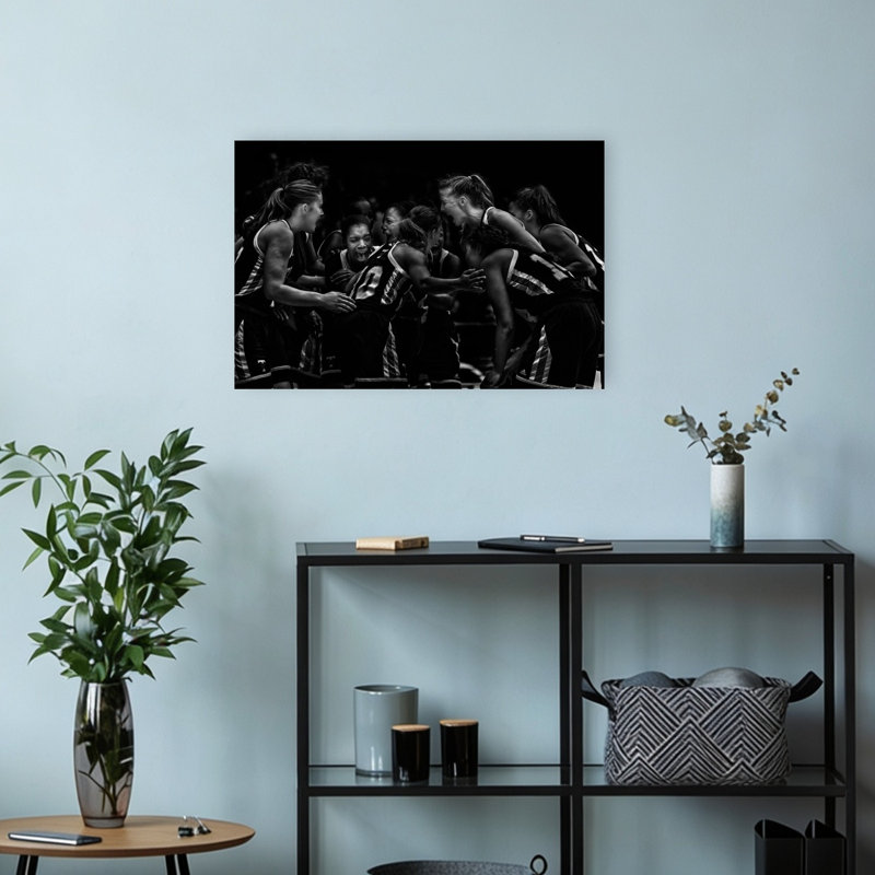 Team Huddle Intensity Contemporary Wall Art Print 1 Piece Wrapped Canvas Wall Art, 30.48cm H x 45.72cm W