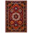 Floral Harmony Collection Digital Print Cotton-Polyester Blend Rug – Red & Floral Pattern-213697576