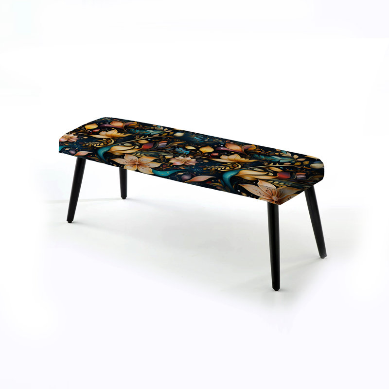 Banc marocain rembourré motif cachemire marocain Boho