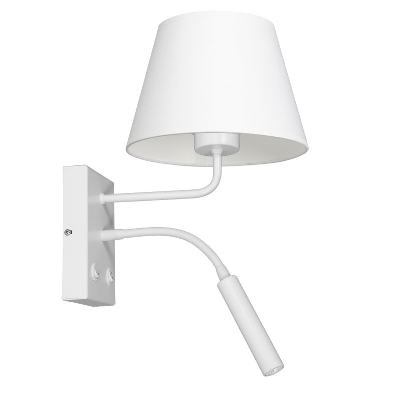 Connersville Armed Sconce, White, White