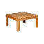 Linear Outdoor Square Teak Coffee Table