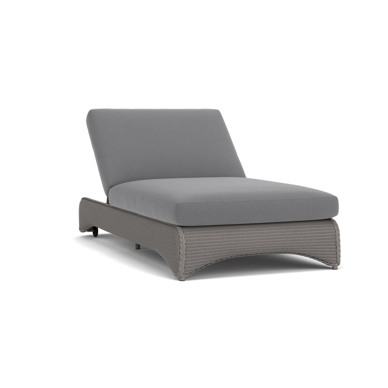 Universal Loom Accessories Outdoor Chaise Lounge, Remy Cloud, Pewter