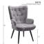 Fauteuil à oreilles rembourré en velours avec pieds en métal Modern-1544354318