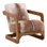 Bautista Goat Hide Occasional Chair, Brown