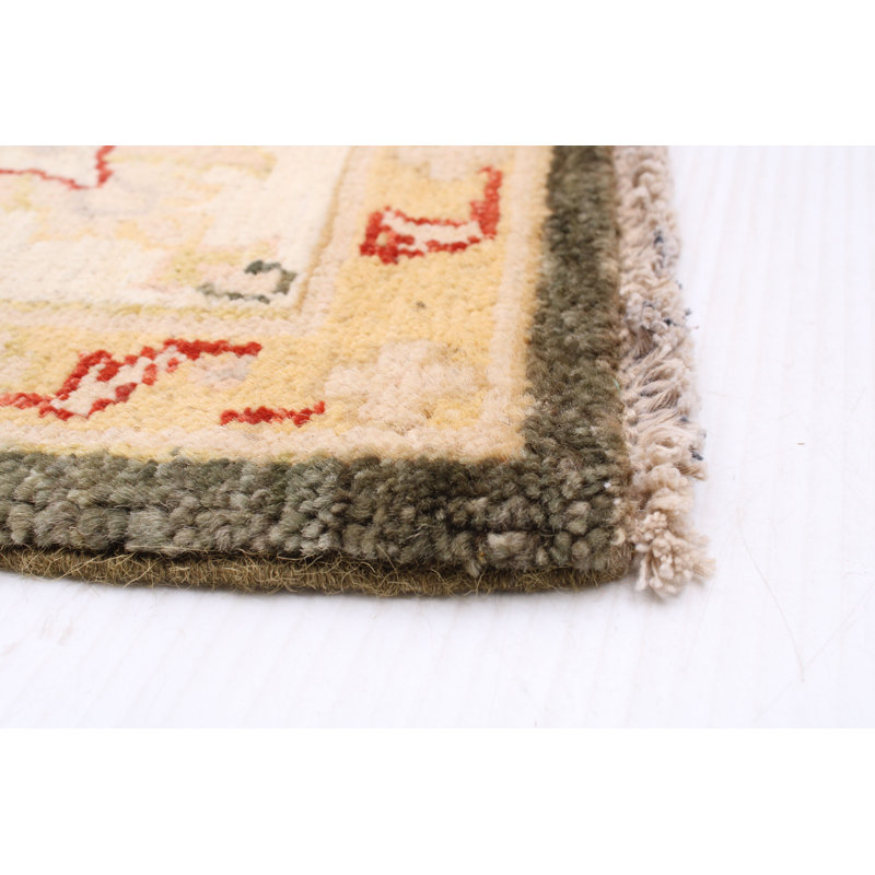 Tapis unique en laine noué à la main 4 pi 10 po x 6 pi 7 po nouvel âge Avgoustinos