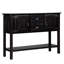 Console en bois massif avec tablette, conception polyvalente - table d'appoint de 48 po de style rétro pour chambre à coucher-2142173382