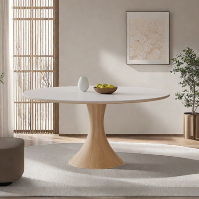 Nordic style solid wood round table