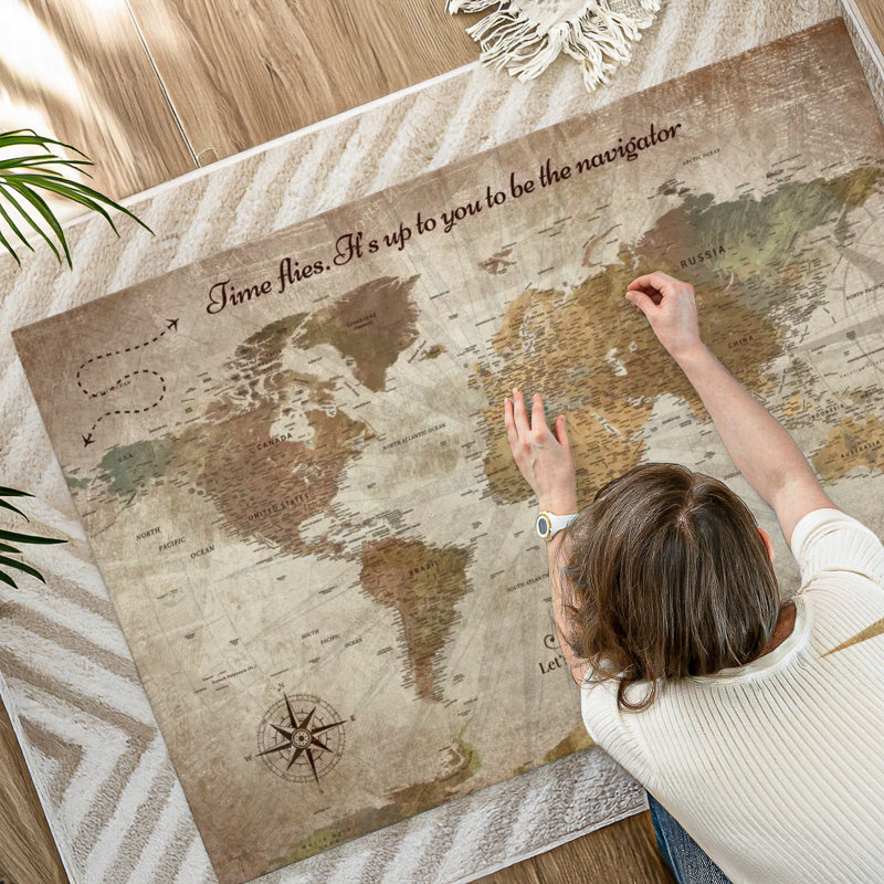 Carte du monde Be The Navigator, H 34 po x l 51 po