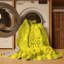Tapis contemporains jaunes lavables à la machine 854-122561126