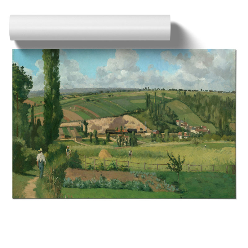 Landscape At Les Patis by Camille Pissarro - No Frame Painting, 42cm H x 59cm W x 0.1cm D