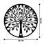 Élégant accessoire mural décoratif en métal, finition noire, 22,8 po x 22,8 po | Fabrication 100% métal, épaisseur: 0,05 pouce | Parfait pour le salon, le bureau et la décoration moderne, durable et attrayant