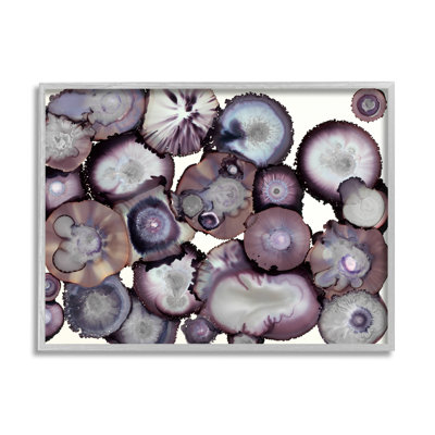 Géode abstraite grise et mauve