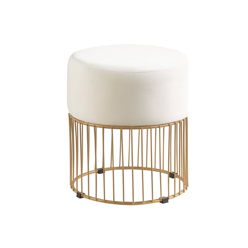 Tabouret d'appoint Pahulick , Crème