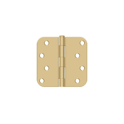 Deltana S44R5BK1B 4"x 4"x 5/8" Radius Hinge in Paint Black Pair