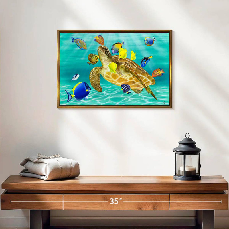 Kiss Kiss, 19 po x 13 po, Cadre flottant doré