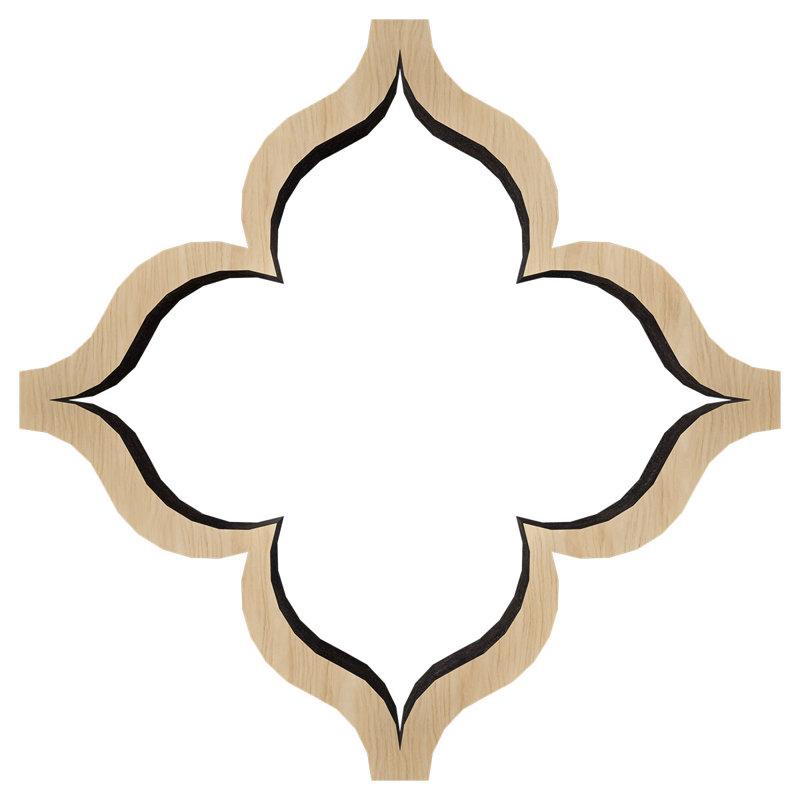 Très petits panneaux muraux décoratifs en bois May, l 7 3/8 po x H 7 3/8 po x T 3/8 po, chêne blanc May