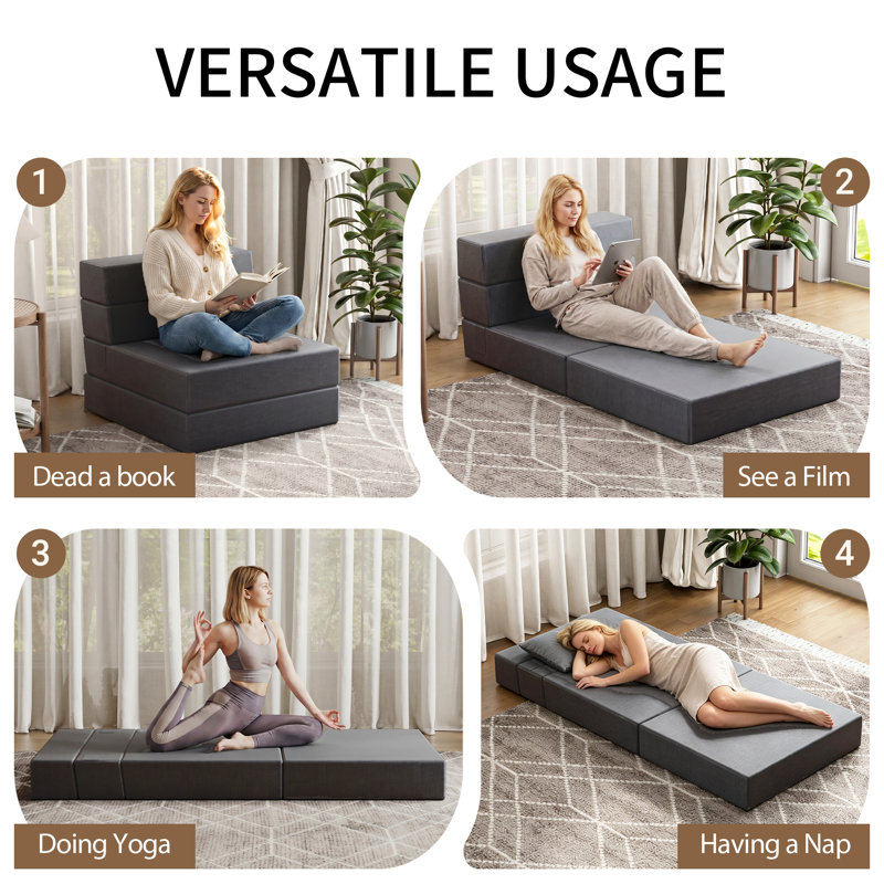 Rilie Sofa Bed, Black, 90 * 190 cm