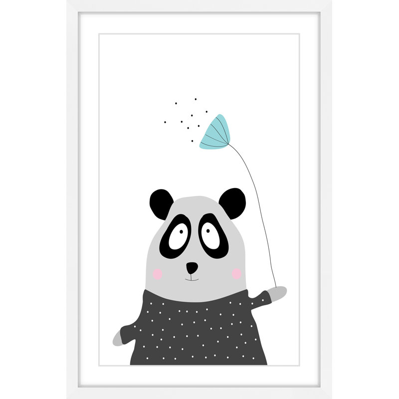 «Panda Flower», reproduction encadrée, H 30 po x l 20 po x P 1,5 po