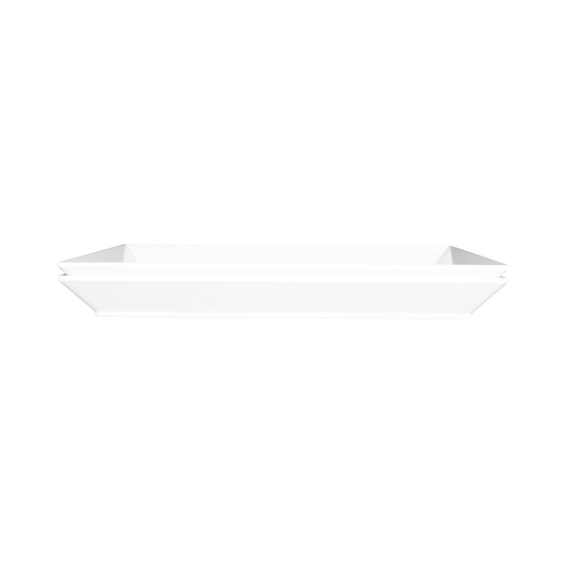 Elite Global Solutions Melamine Platter, White, 1.5" H x 15" W x 12" D