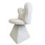Chaise d'appoint pivotante à dossier papillon - Chaise de salle à manger rembourrée blanche pour coiffeuses, salons et plus-1390737657