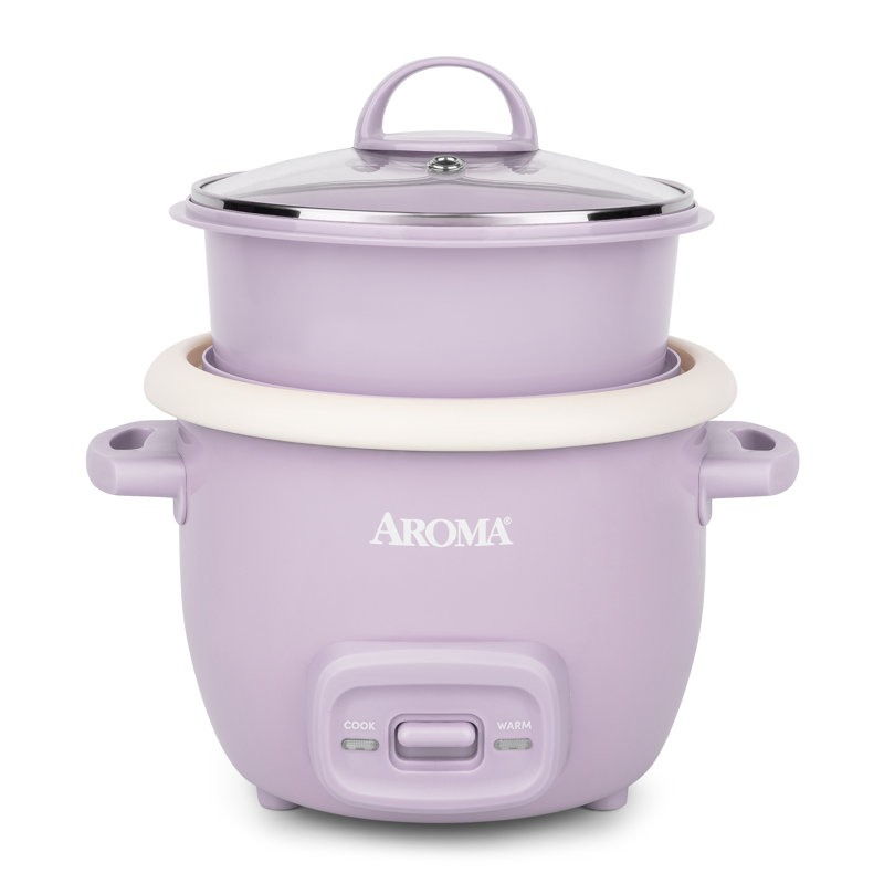 AROMA® 3 tasses (cuit) / 0,8 pte Multicuiseur numérique riz et grain, Lilac