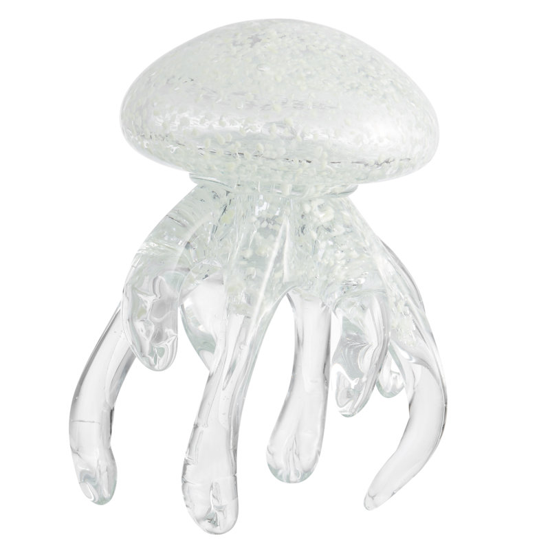 Atalie Glow-In-The-Dark Decorative Accent Glass Sculpture Nautical Figure - Jellyfish