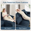 Canapé d'angle modulaire en forme de U Cloud Couch 4 places de 132,3 pouces avec 2 poufs-2146714699